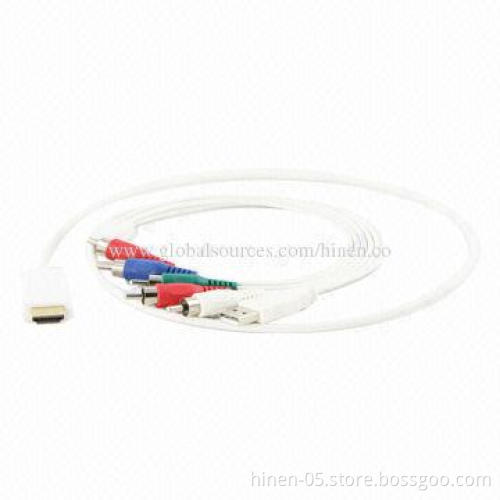 HDMI to YPbPr + R/L Adapter, Supports Analogue Video Output Up to UXGA and 1,080P